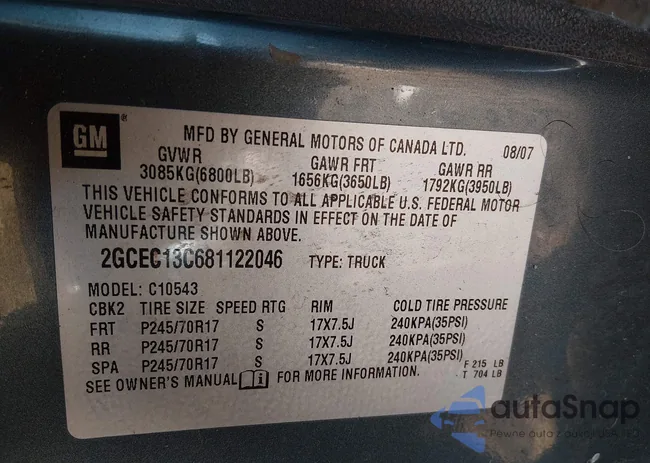 2GCEC13C681122046: 44258805