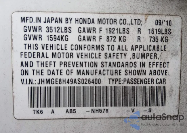 JHMGE8H49AS026400: 44257856