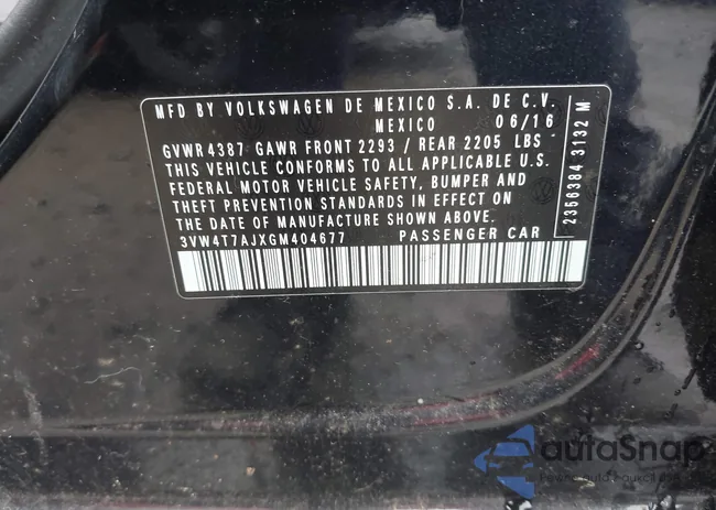 3VW4T7AJXGM404677: 44257947