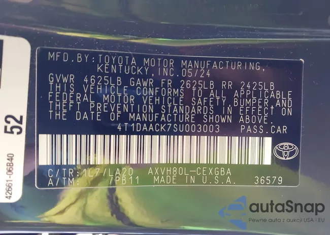 4T1DAACK7SU003003: 44258092