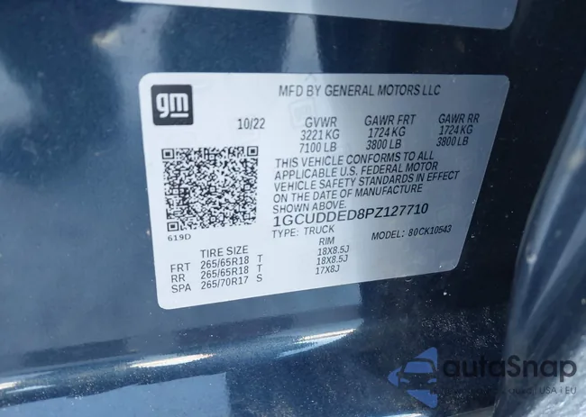 1GCUDDED8PZ127710: 44258145