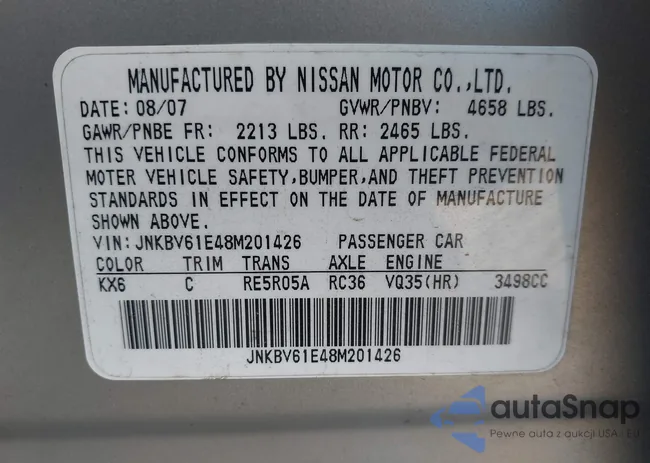 JNKBV61E48M201426: 44258180