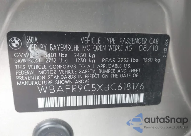 WBAFR9C5XBC618176: 44259237