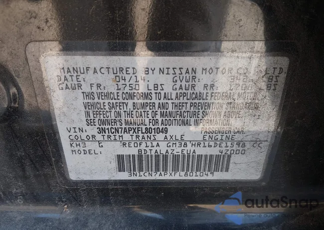 3N1CN7APXFL801049: 44259279