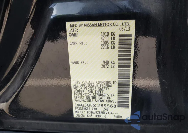 1N4AL3AP3DC285568: 44259367