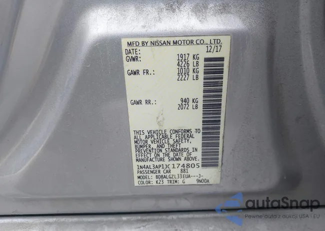 1N4AL3AP1JC174805: 44259706