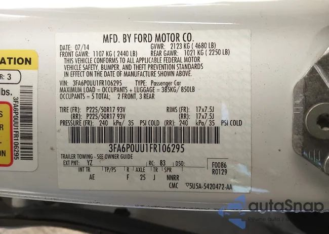 3FA6P0UU1FR106295: 44259707