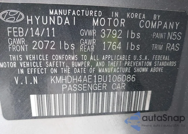 KMHDH4AE1BU106086: 44260285