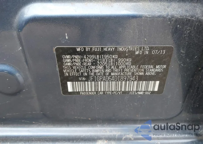 JF1GPAD64D1897943: 44260324