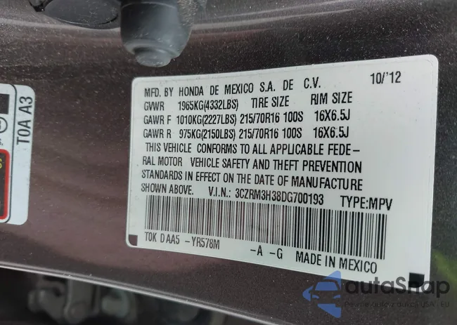 3CZRM3H38DG700193: 44260388