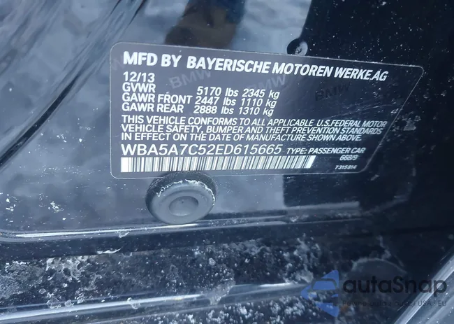 WBA5A7C52ED615665: 44260399