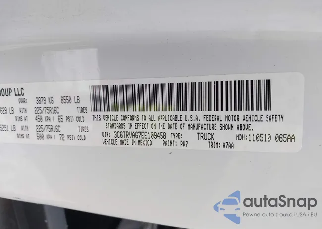 3C6TRVAG7EE109458: 44260404