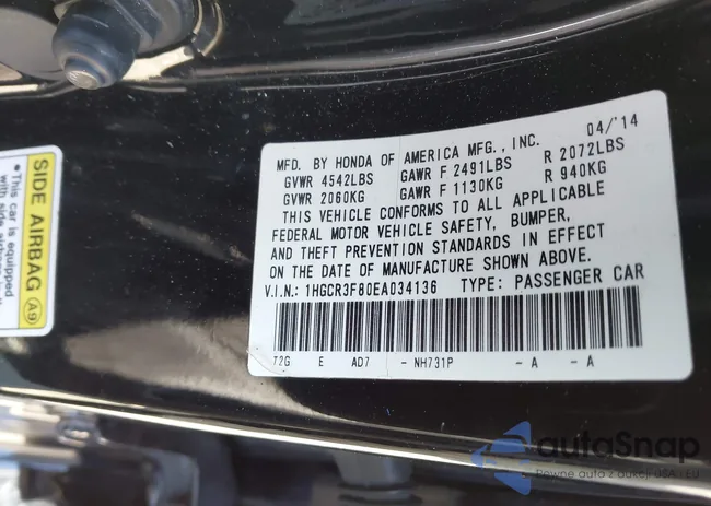 1HGCR3F80EA034136: 44260505