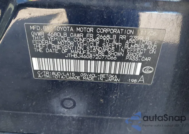 JTHBJ46G872077066: 44260517