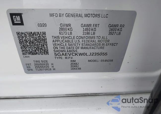 5GAEVCKW0LJ235055: 44260521
