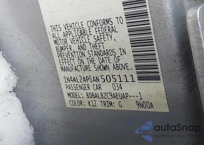 1N4AL2AP5AN505111: 44260527
