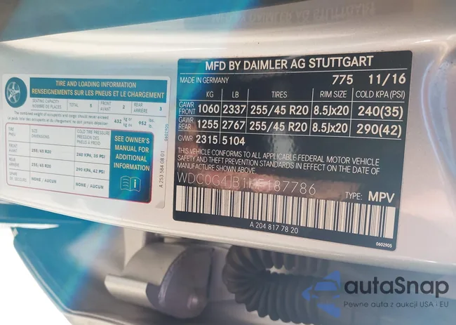 WDC0G4JB1HF187786: 44260536