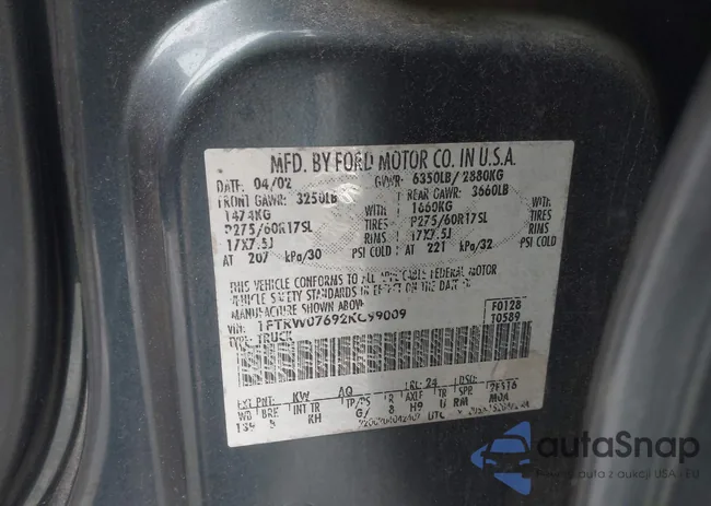 1FTRW07692KC99009: 44260567