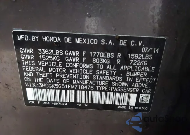 3HGGK5G51FM718476: 44260577