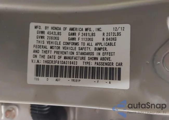 1HGCR3F81DA019403: 44260588