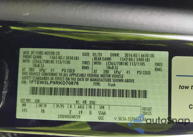 1FTEW3LP9RKD70878: 44260599