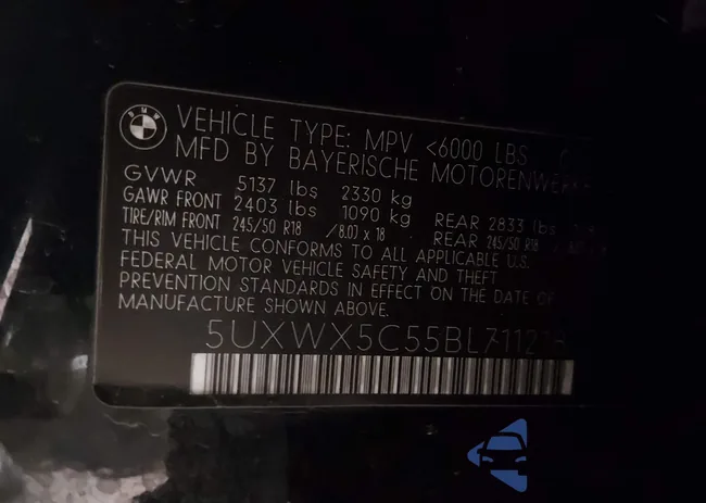 5UXWX5C55BL711218: 44260604