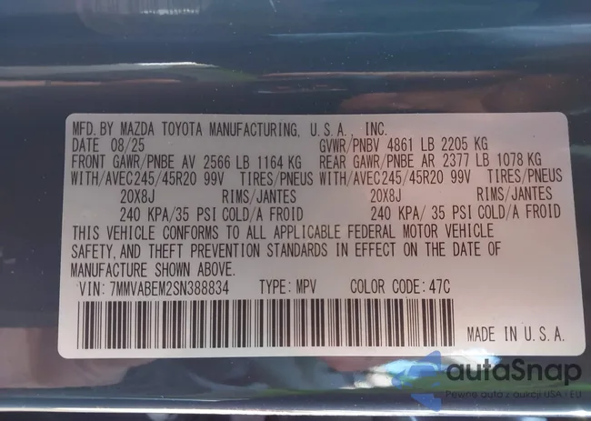 7MMVABEM2SN388834: 44260638