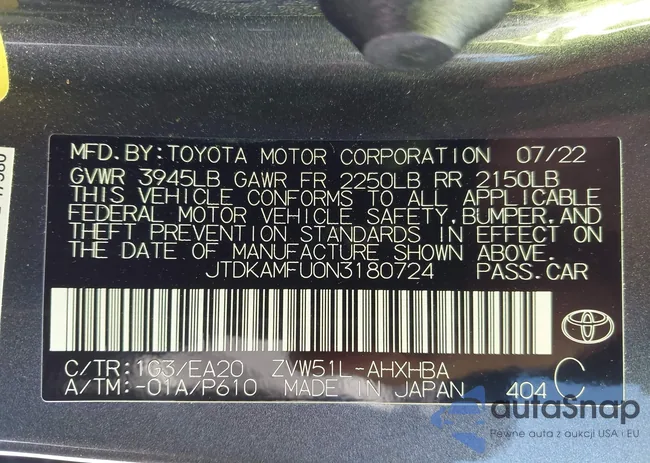 JTDKAMFU0N3180724: 44259934