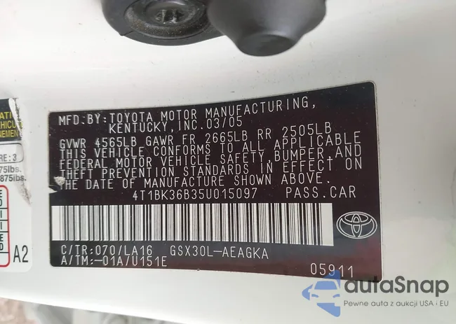 4T1BK36B35U015097: 44260045