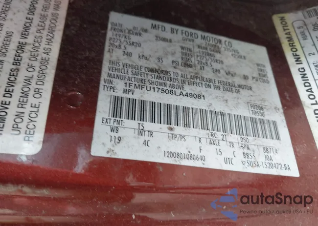 1FMFU17508LA49081: 44260082