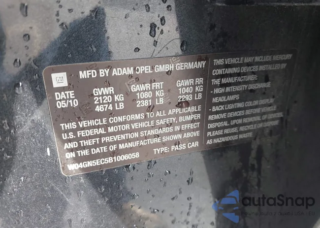 W04GN5EC5B1006058: 44260122