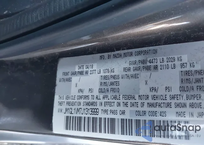 JM1GL1VM7J1313999: 44261213