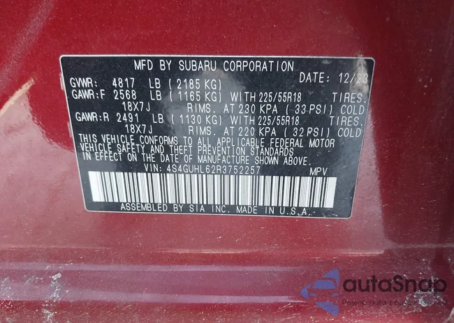 4S4GUHL62R3752257: 44261215