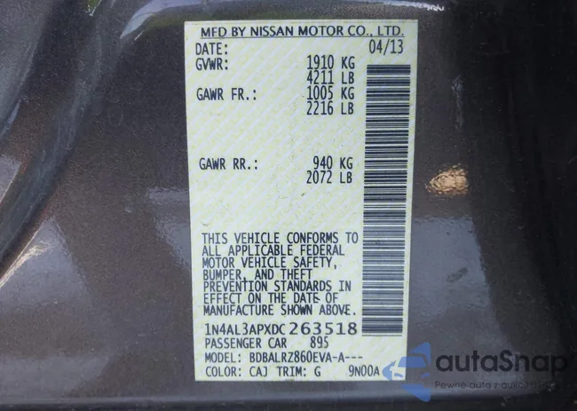 1N4AL3APXDC263518: 44261268