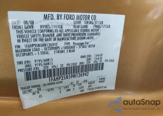 1FAHP35N59W126942: 44261329