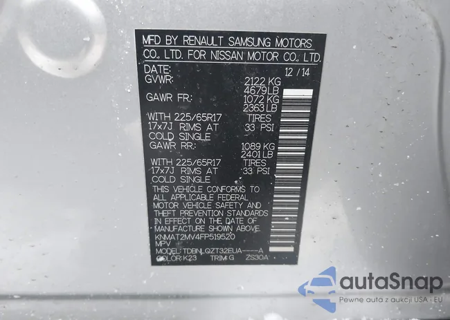 KNMAT2MV4FP519520: 44261449