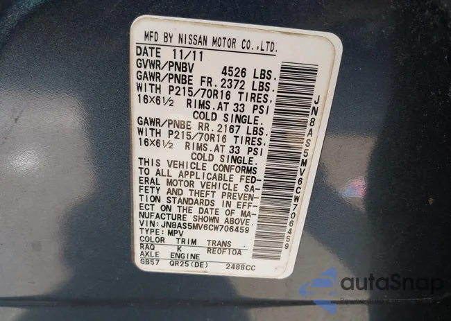 JN8AS5MV6CW706459: 44261581