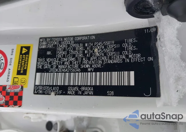 JTEDK3EH6A2156346: 44261637