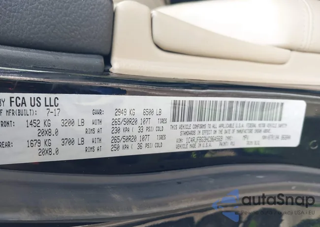 1C4RJFBG3HC964569: 44261675