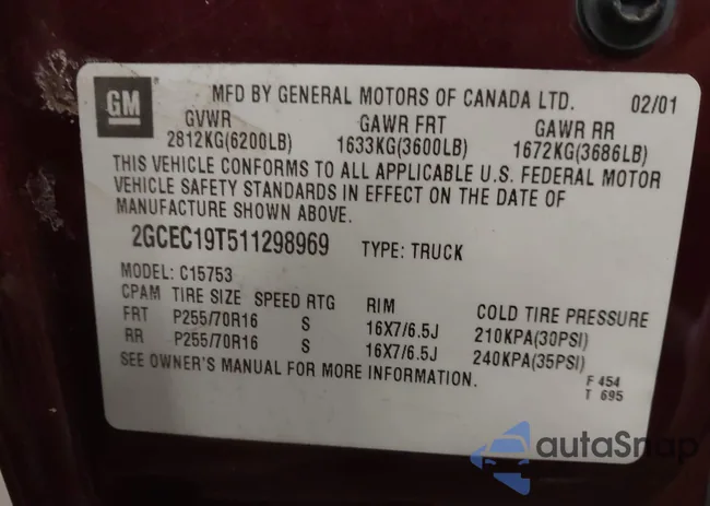 2GCEC19T511298969: 44261685