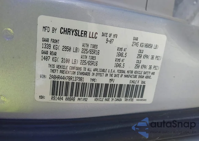 2A8HR44H78R137981: 44261690