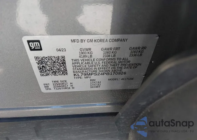 KL79MPS24PB170926: 44261707