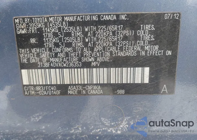 2T3BF4DVXCW236353: 44260757