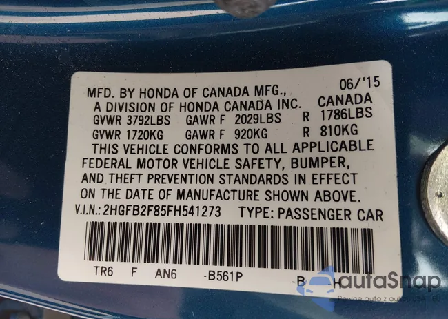 2HGFB2F85FH541273: 44260780