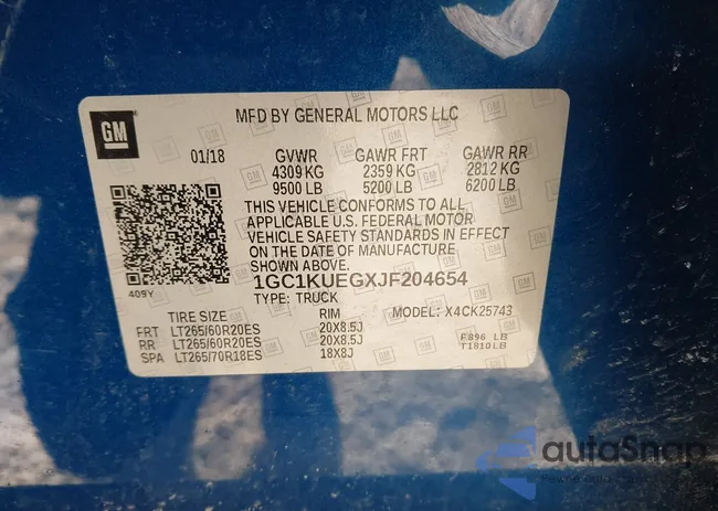 1GC1KUEGXJF204654: 44260830