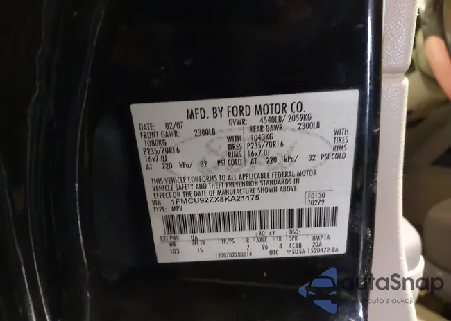 1FMCU92ZX8KA21175: 44260940