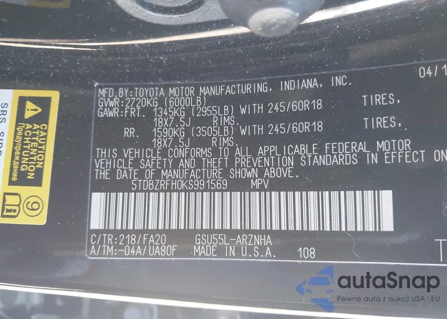 5TDBZRFH0KS991569: 44261048