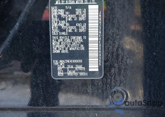 JN8AZ2NE4E9069355: 44261069