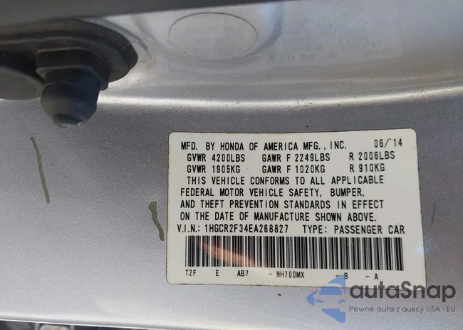 1HGCR2F34EA268827: 44262333