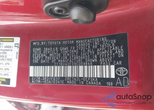 2T1BU40E09C009848: 44262387